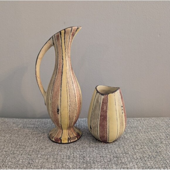 Bay Keramik Other - Bay Keramik 523-20 Abstract Ewer & Vessel Set, West German Pottery, VGC, 70s/MCM